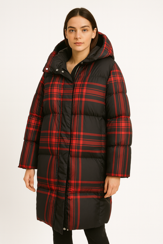 Brand New Banana Republic Black & Red Plaid Water Repellent Jacket Size M