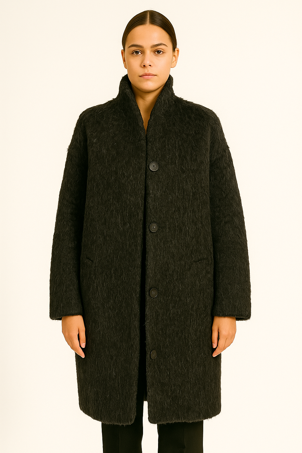 The Fisher Project Grey Alpaca Jacket Size M