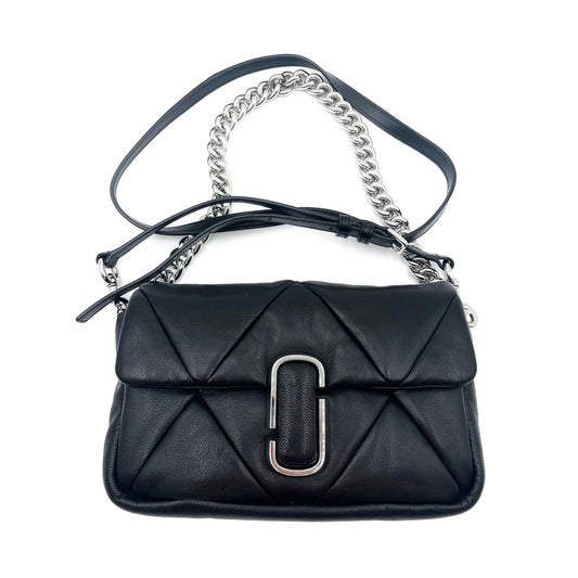Marc Jacobs The Puffy Diamond Quilted Black Chain Bag
