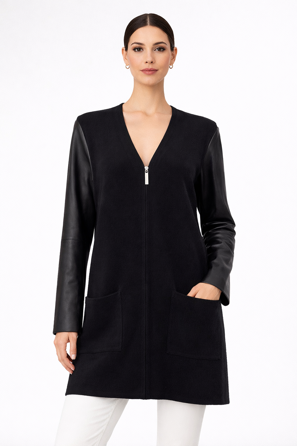 Michael Kors Black Sweater Jacket Size L