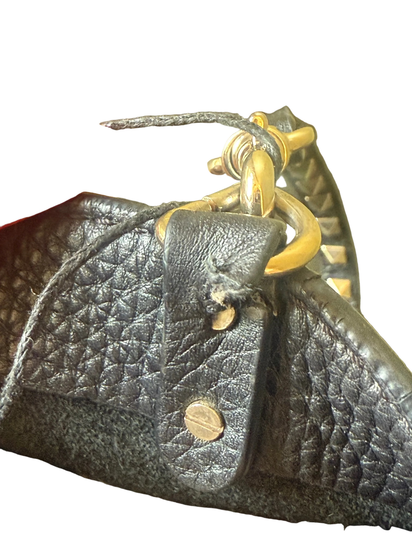 Valentino Garavani Black Rockstud Leather Tote