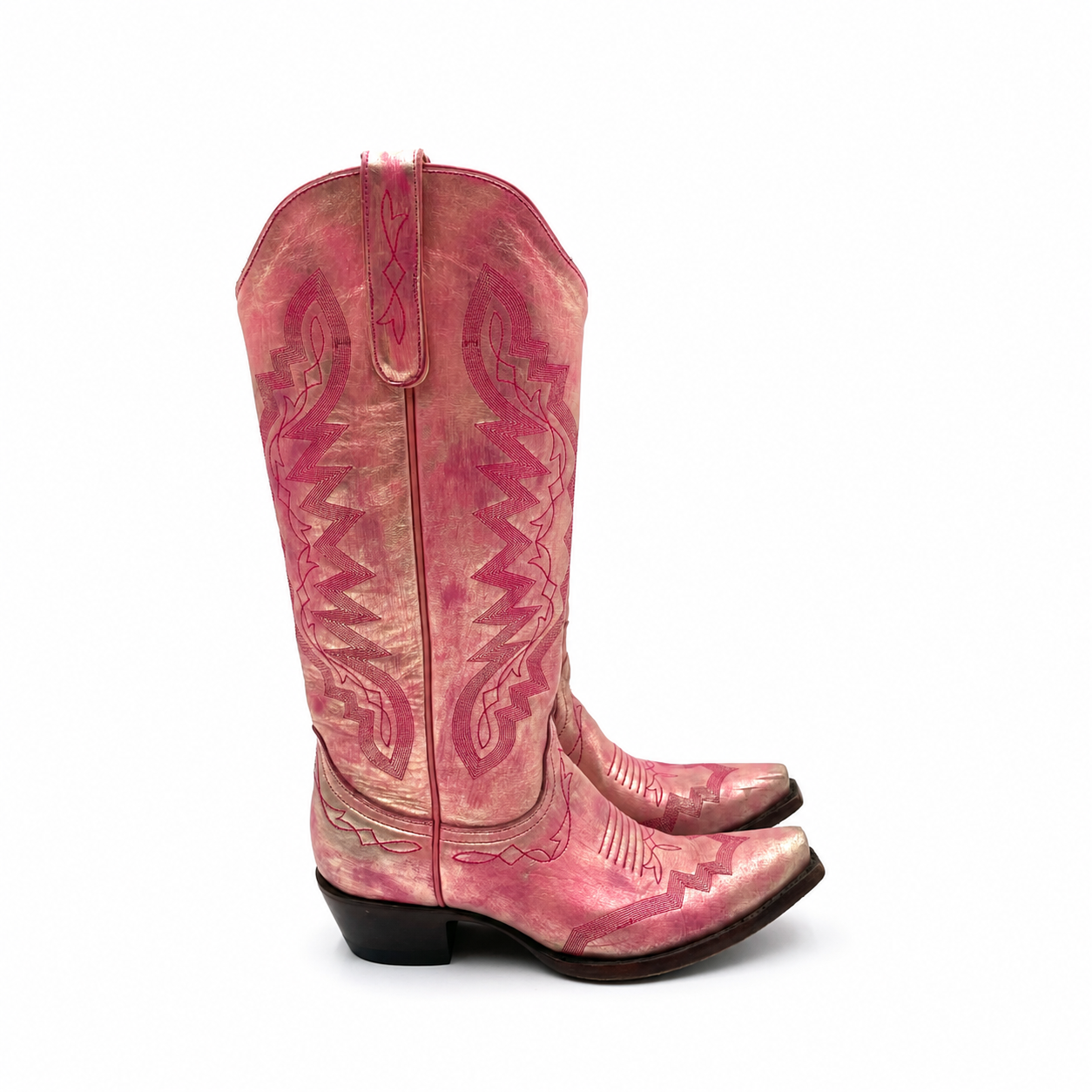 Old Gringo Metallic Pink Leather Cowboy Boots Size 8B