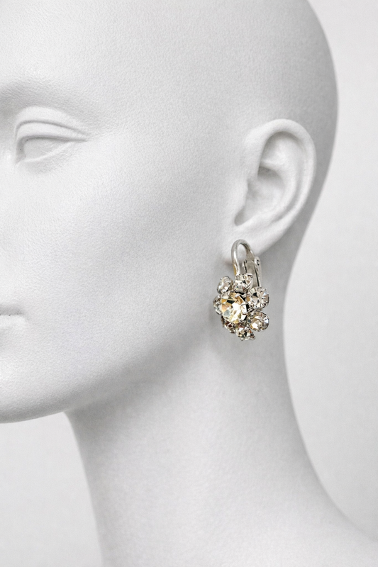 1950s Sherman Diamanté Flower Earring