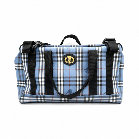Vintage Burberry Blue Nova Check Duffle Bag