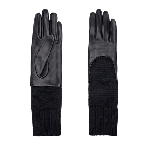 Gala Nappa Leather & Cashmere Gloves Size 7.5