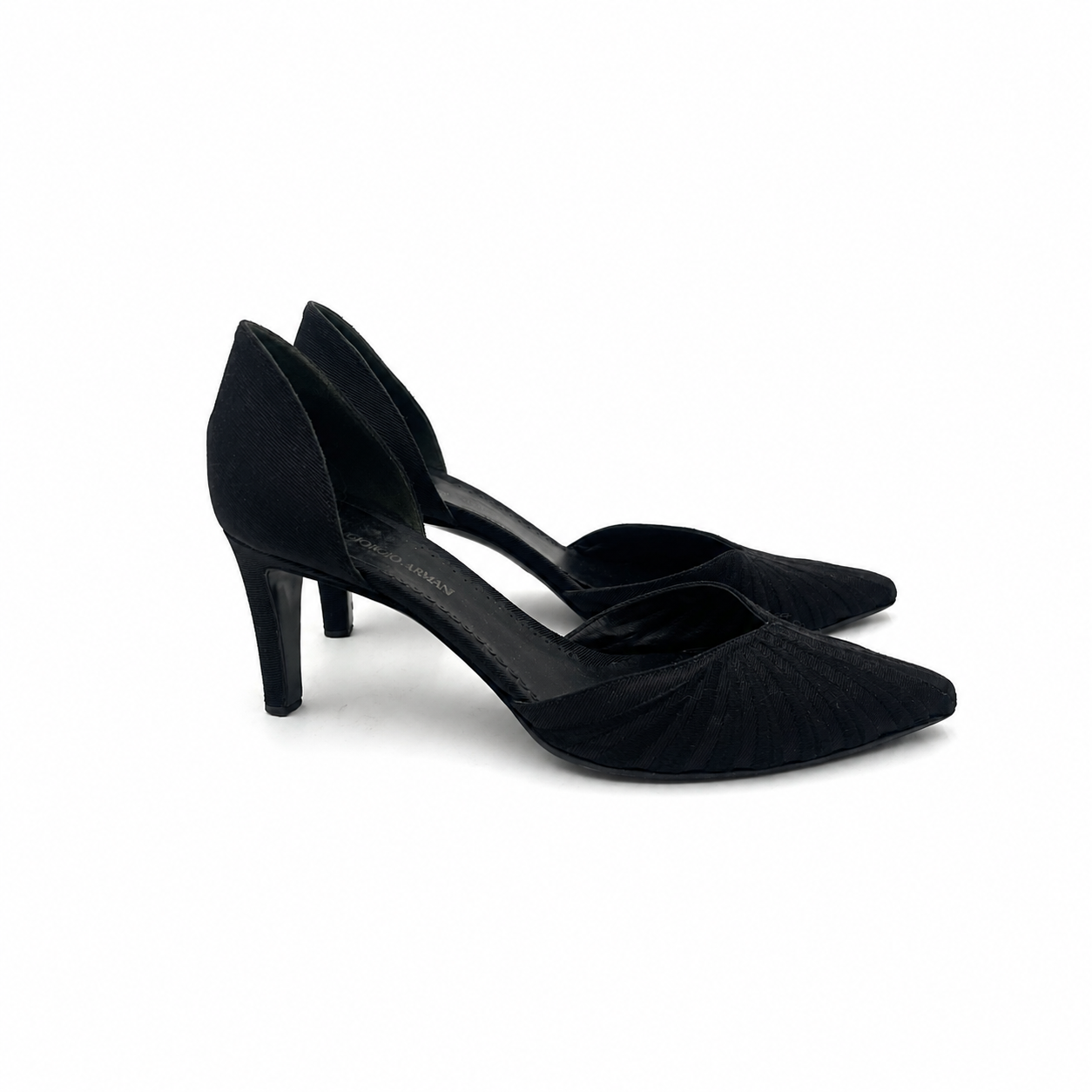 Giorgio Armani Black Pointed Toe Pump Size 39.5