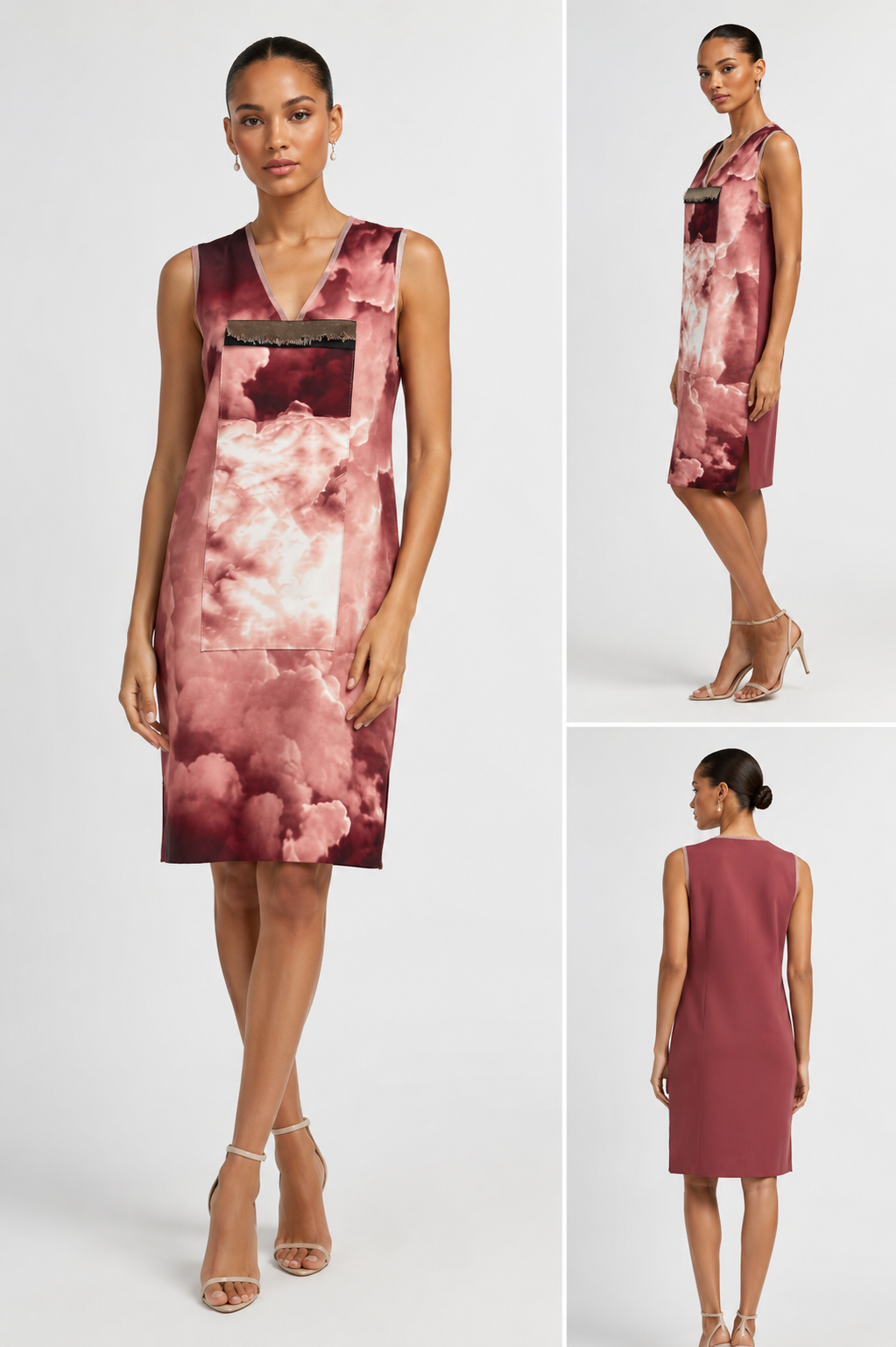 Marie Saint Pierre Sky Red Sanibel Shift Dress Size 3 US M