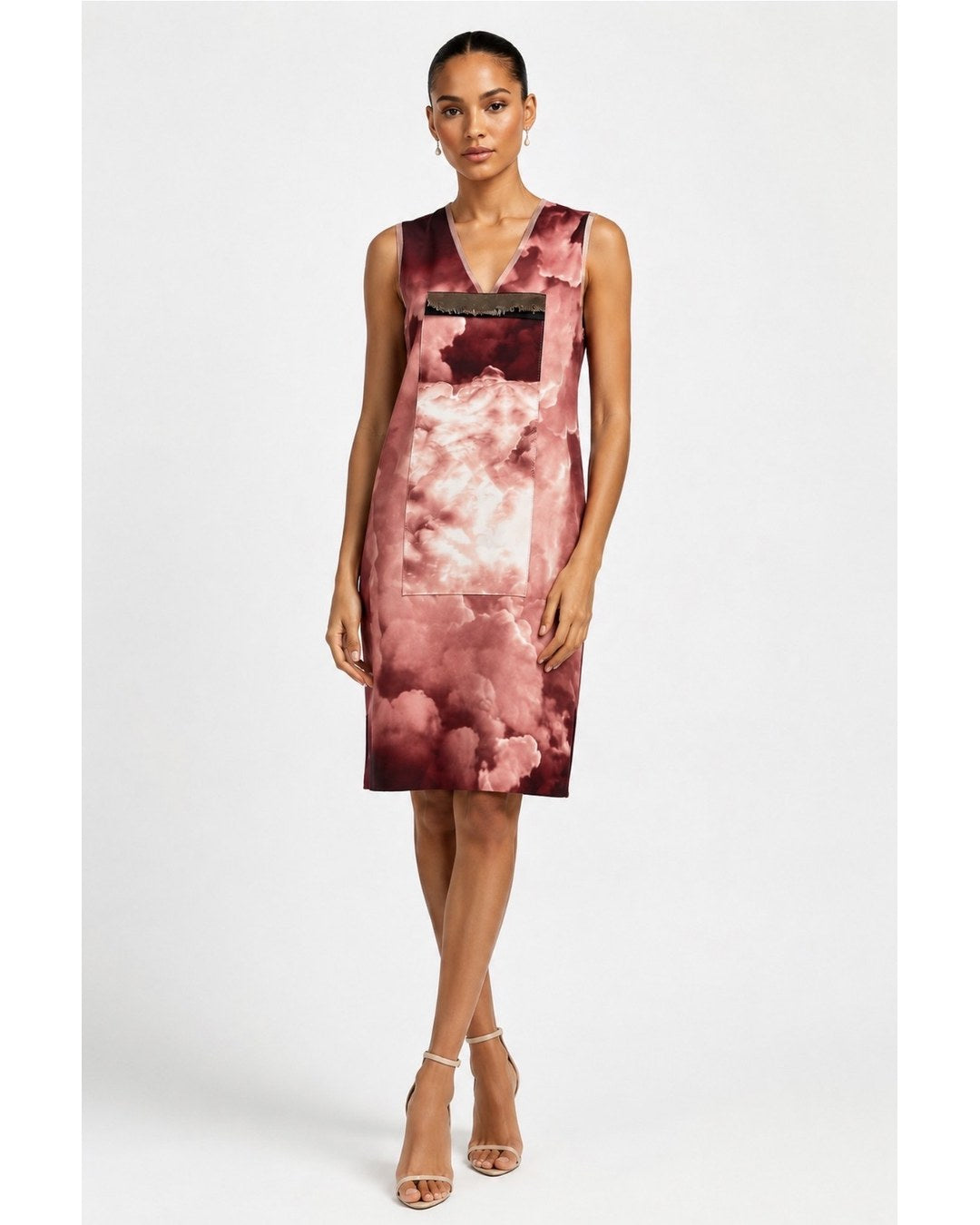 Marie Saint Pierre Sky Red Sanibel Shift Dress Size 3 US M