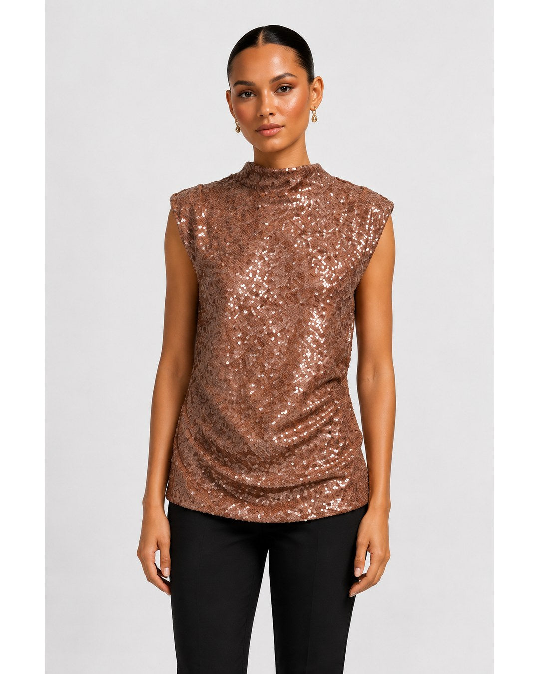 Brand New Banana Republic Copper Sequin Blouse Size S