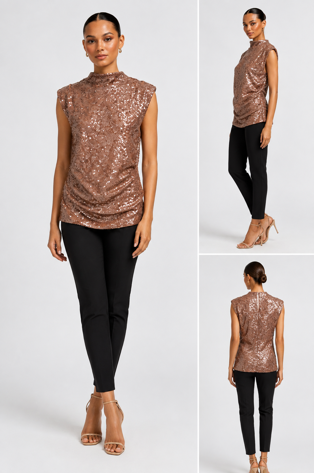 Brand New Banana Republic Copper Sequin Blouse Size S