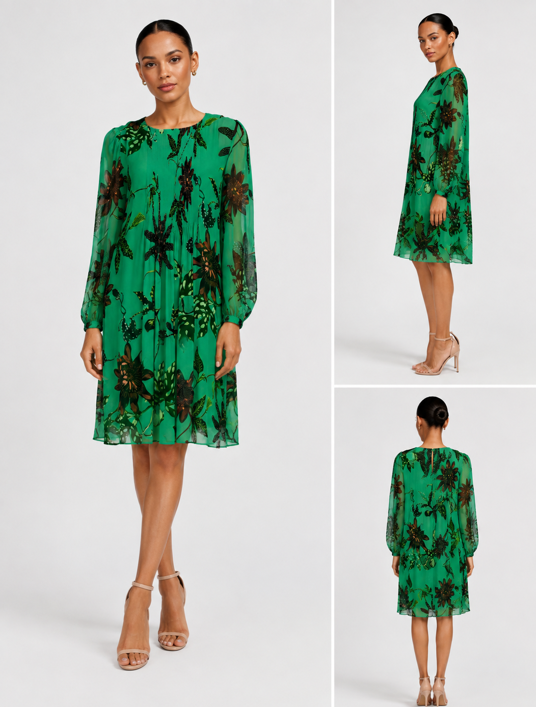 Dorothee Schumacher Green Floral Print Dress Size XXL