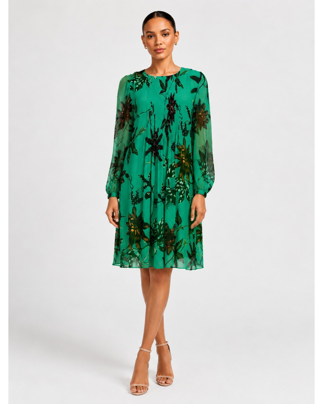 Dorothee Schumacher Green Floral Print Dress Size XXL