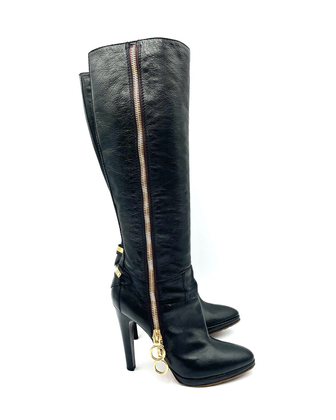 Roberto Cavalli Black Tall Boots Size 39.5