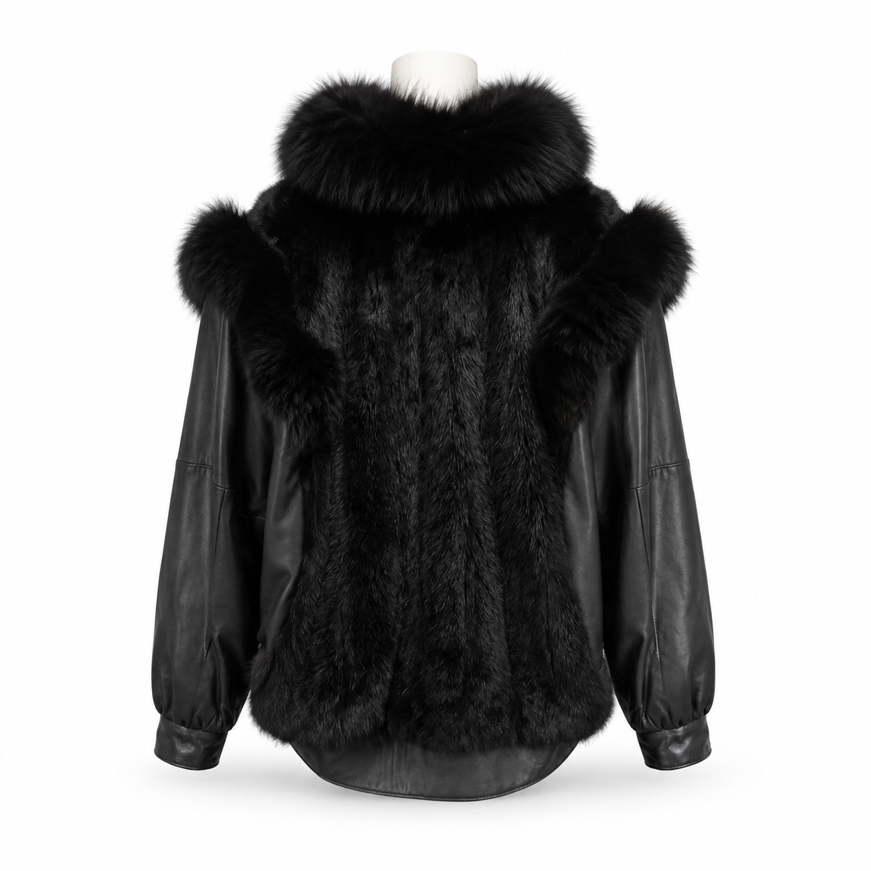 Vintage Fur & Leather Jacket Size M/L