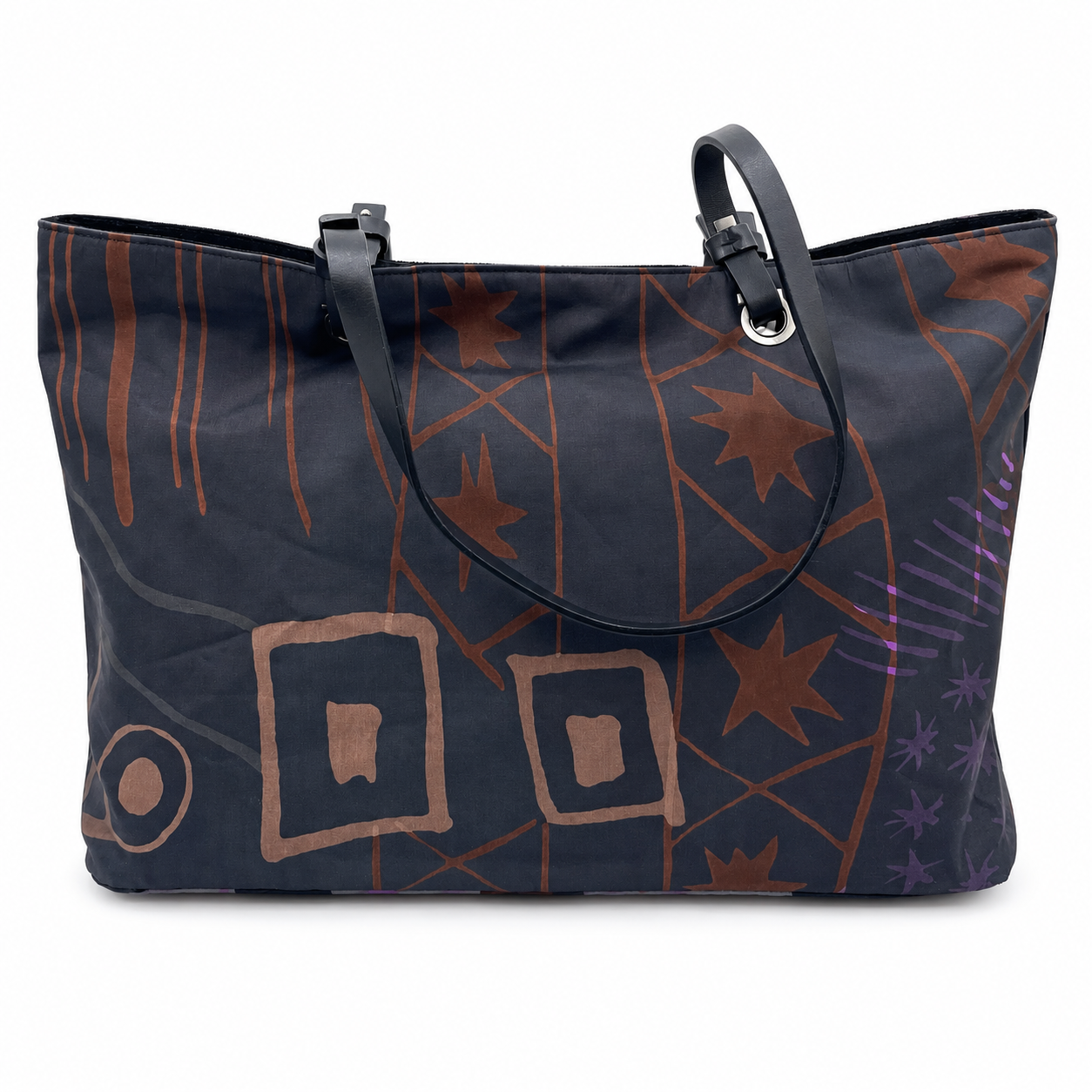 Salvatore Ferragamo Abstract Print Nylon Tote