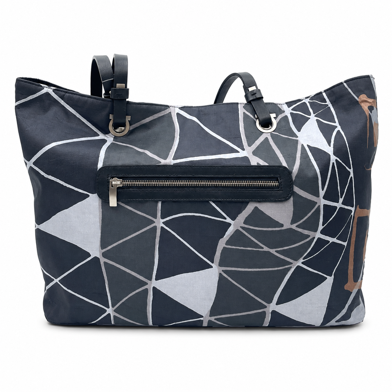 Salvatore Ferragamo Abstract Print Nylon Tote