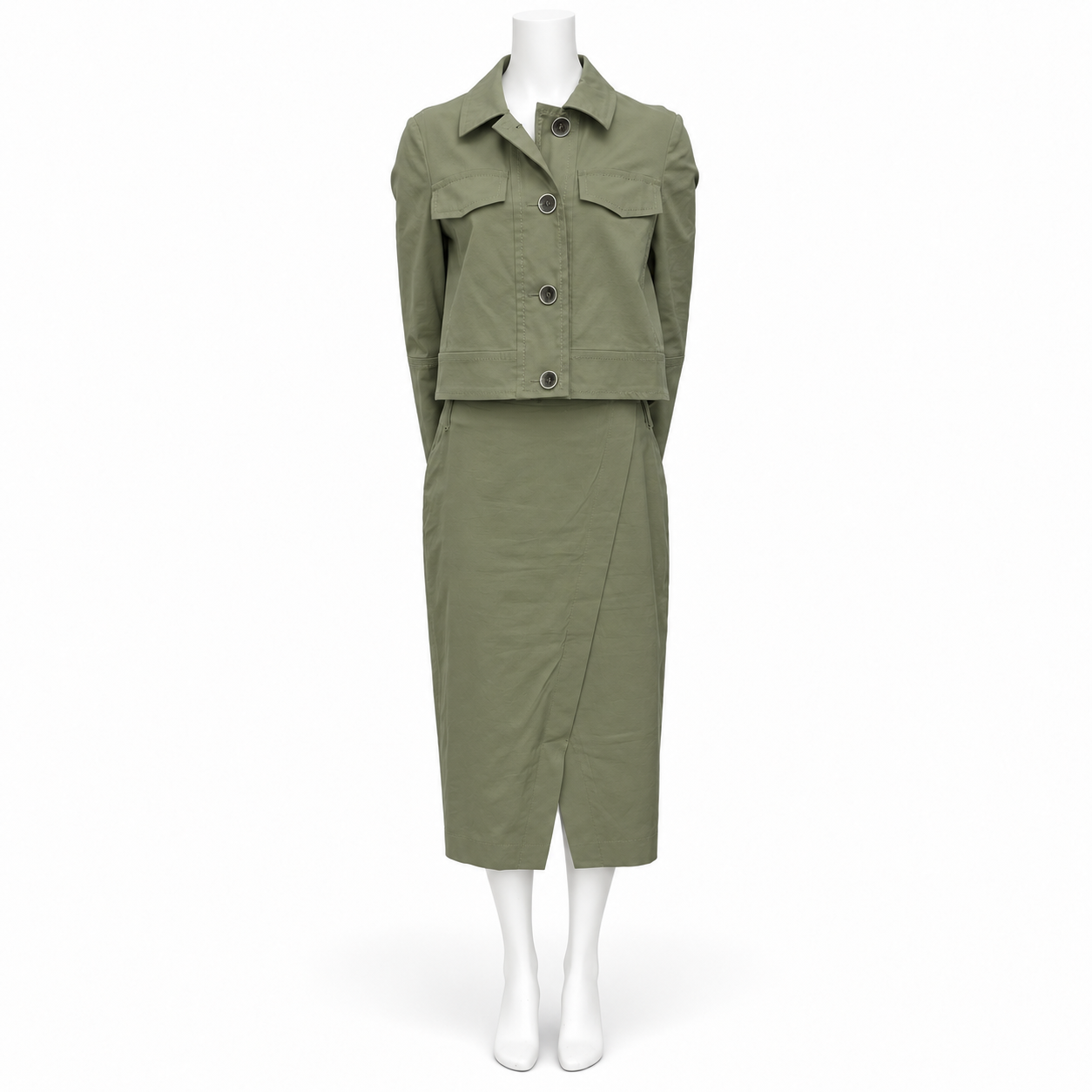 Luisa Cerano Green Jacket & Skirt Set Size 8 & 12