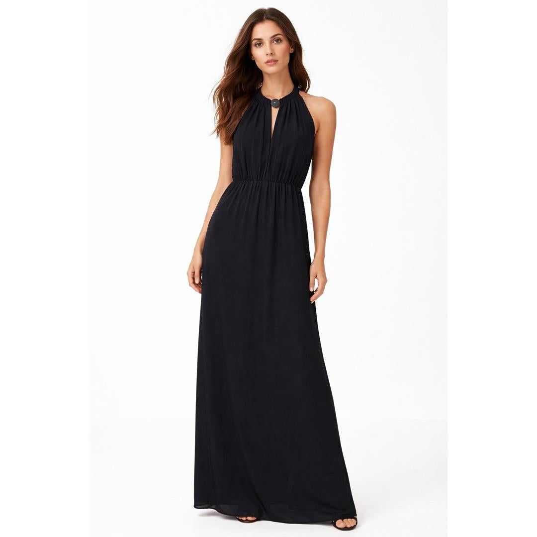 Brand New Fabiana Filipino Black Maxi Dress Size S