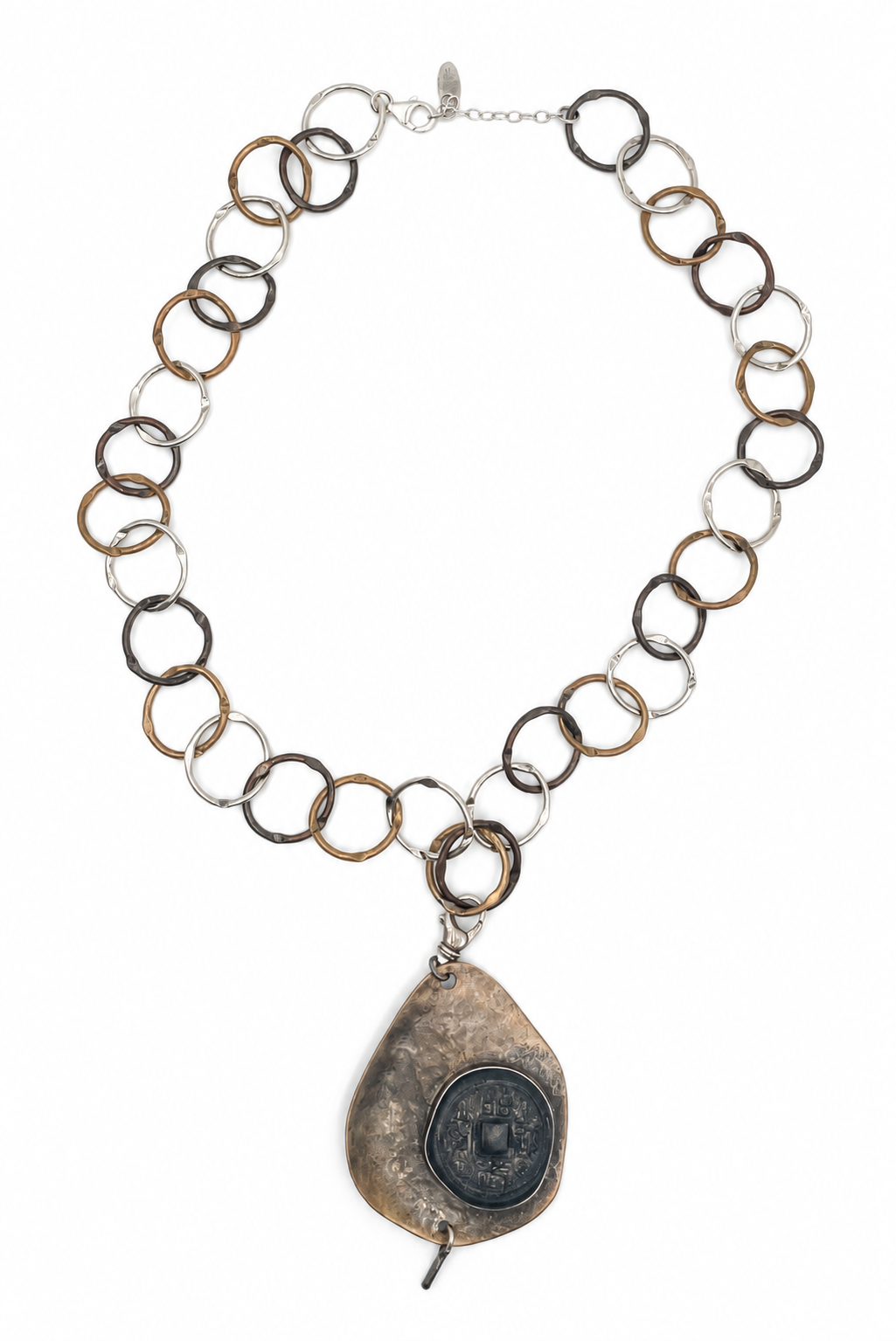 Karyn Chopik Studio Mixed-Metal Pendant Necklace