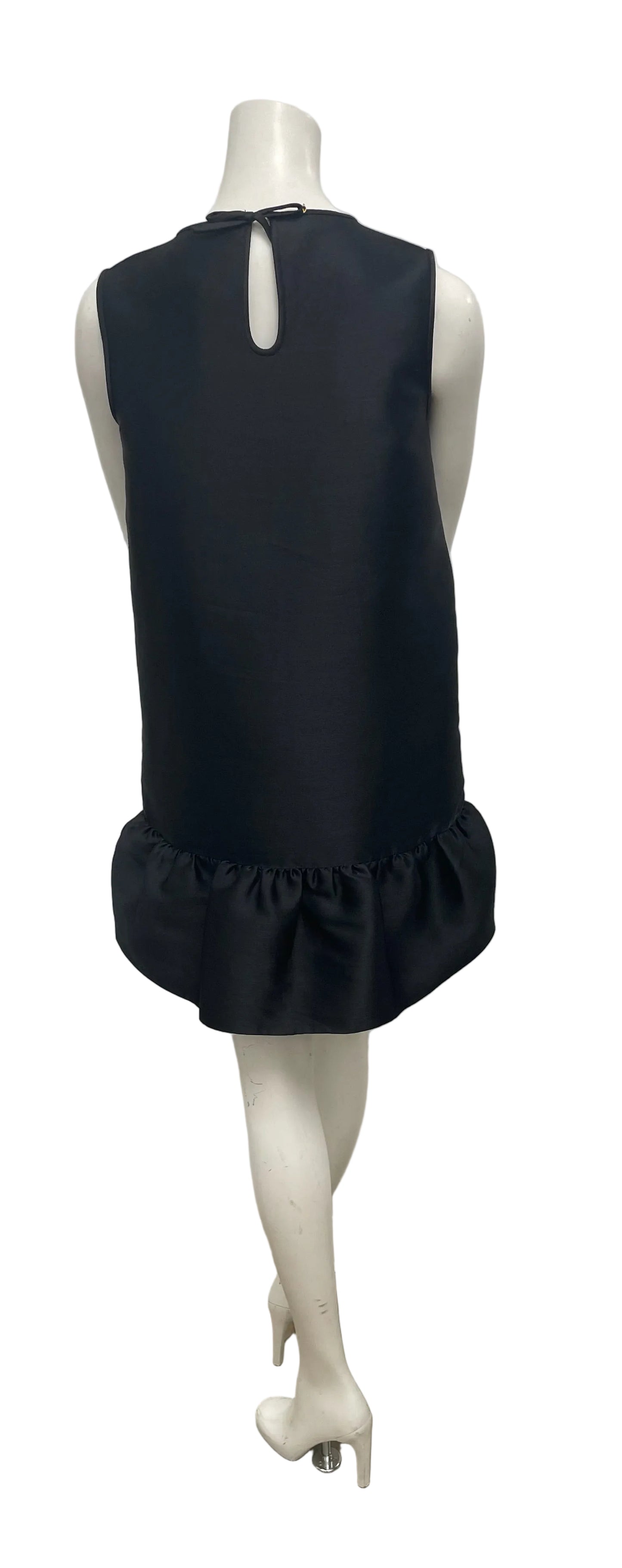 Kate Spade Black Drop Waist Ruffle Dress Size 6