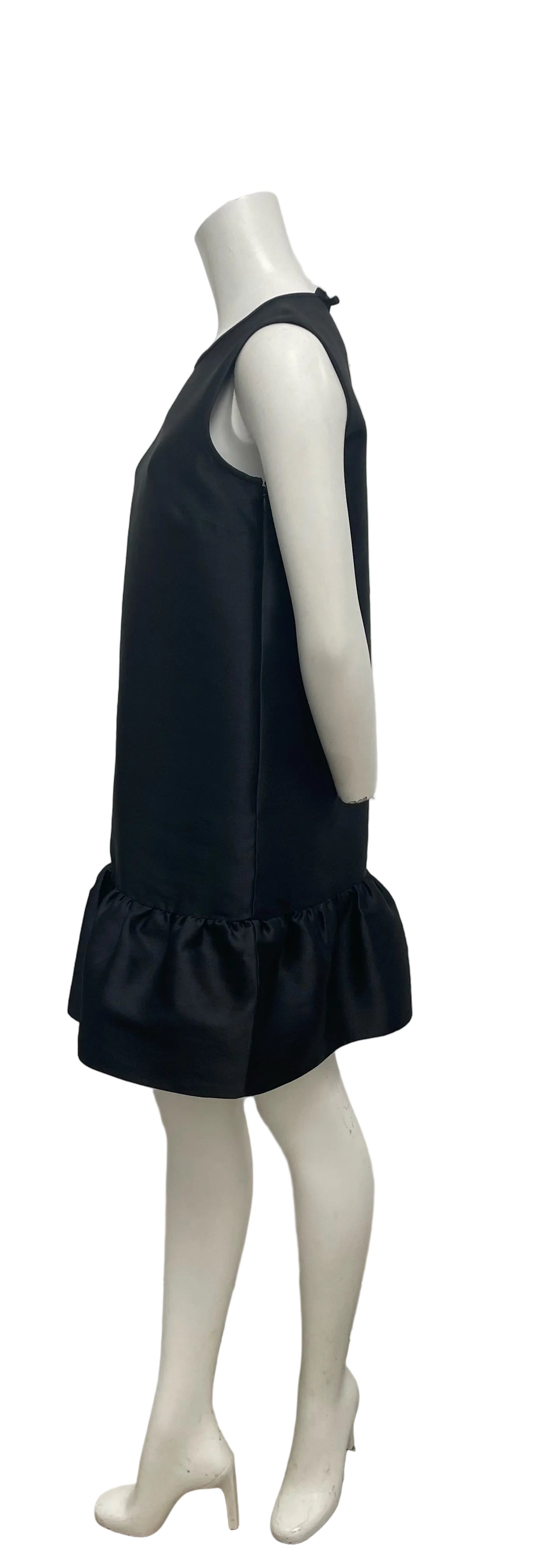 Kate Spade Black Drop Waist Ruffle Dress Size 6
