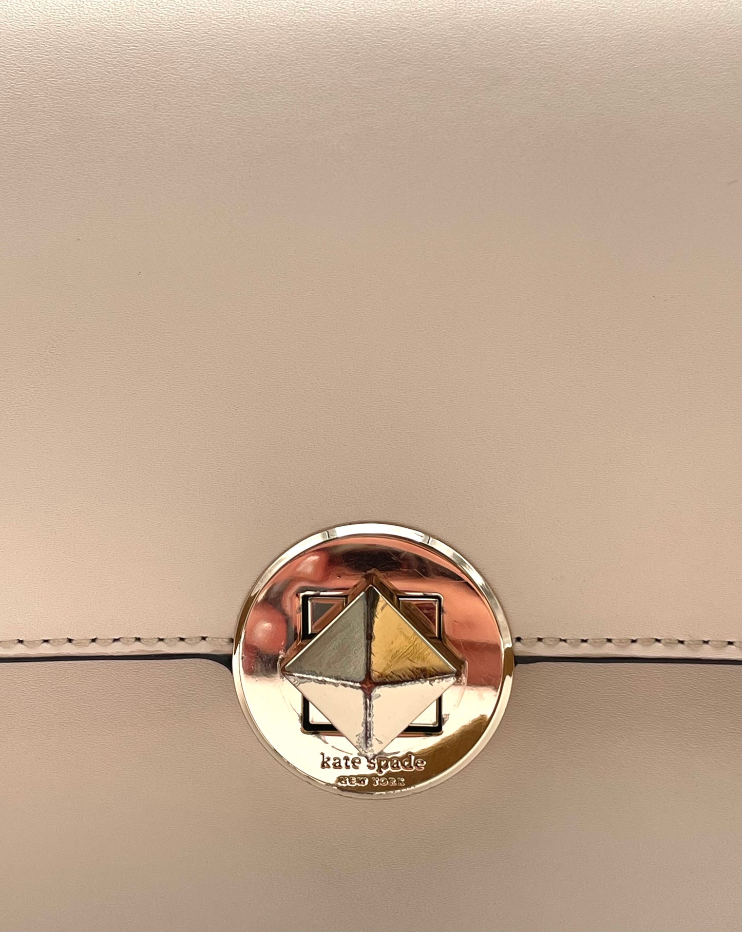 Kate Spade Cream Audrey Leather Flap Bag