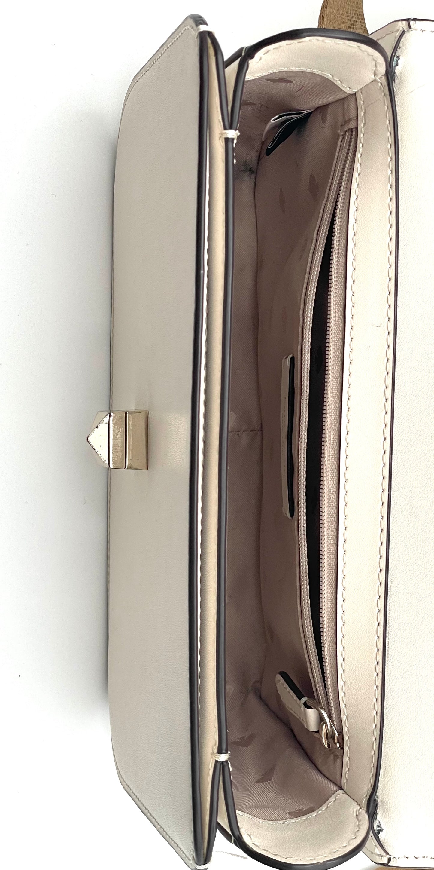 Kate Spade Cream Audrey Leather Flap Bag