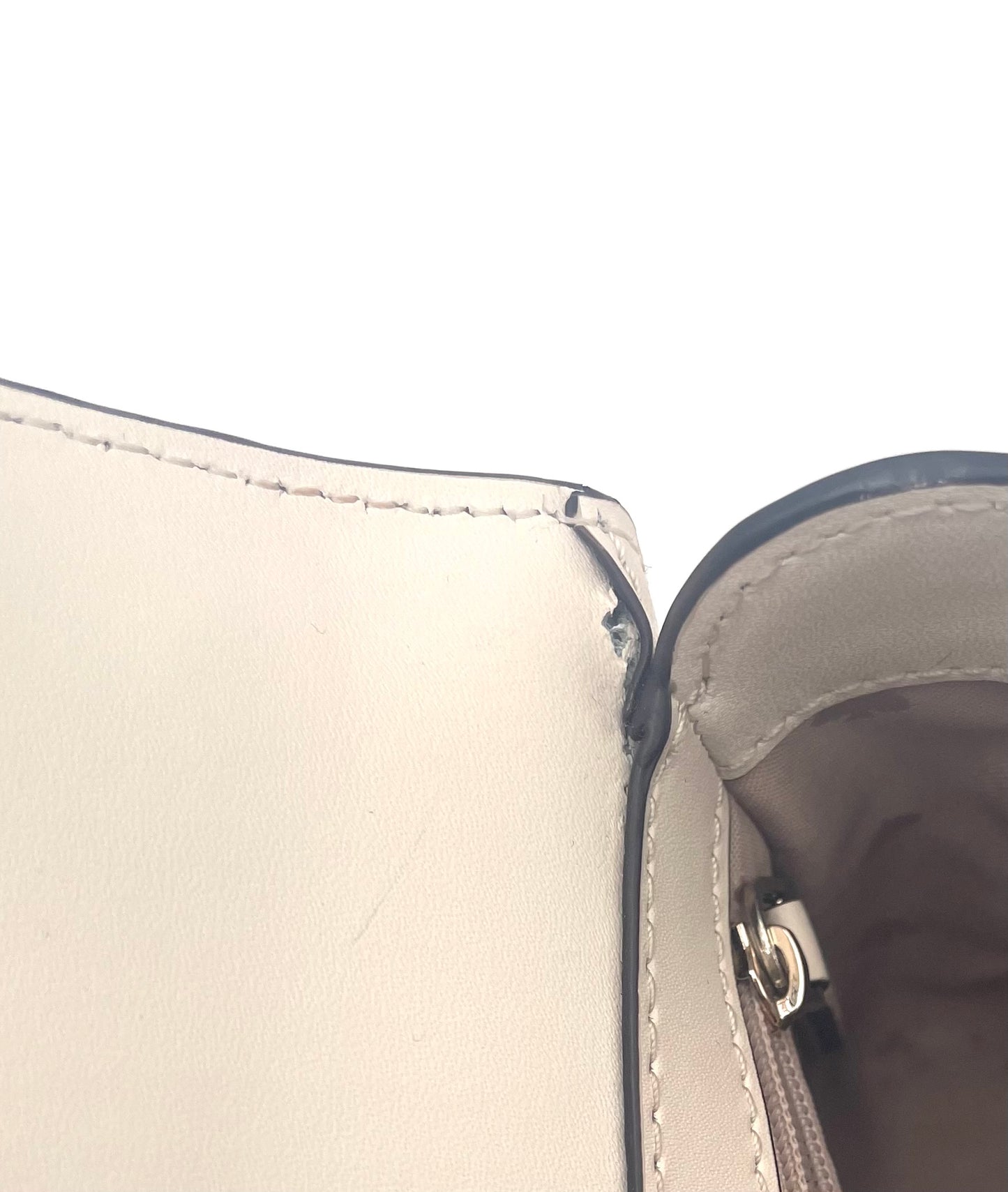 Kate Spade Cream Audrey Leather Flap Bag