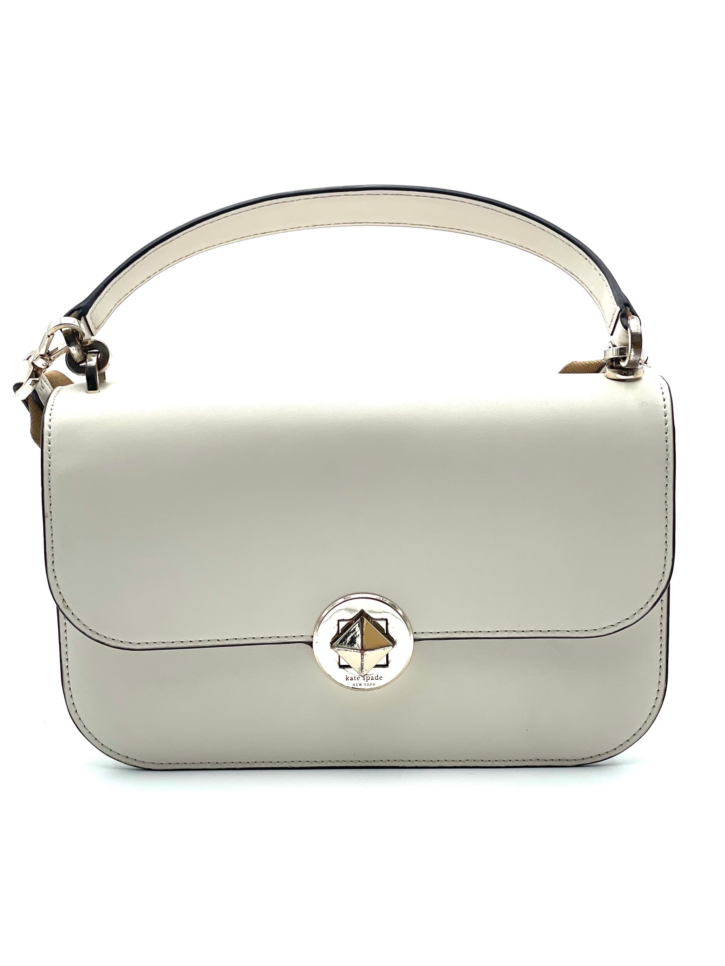 Kate Spade Cream Audrey Leather Flap Bag