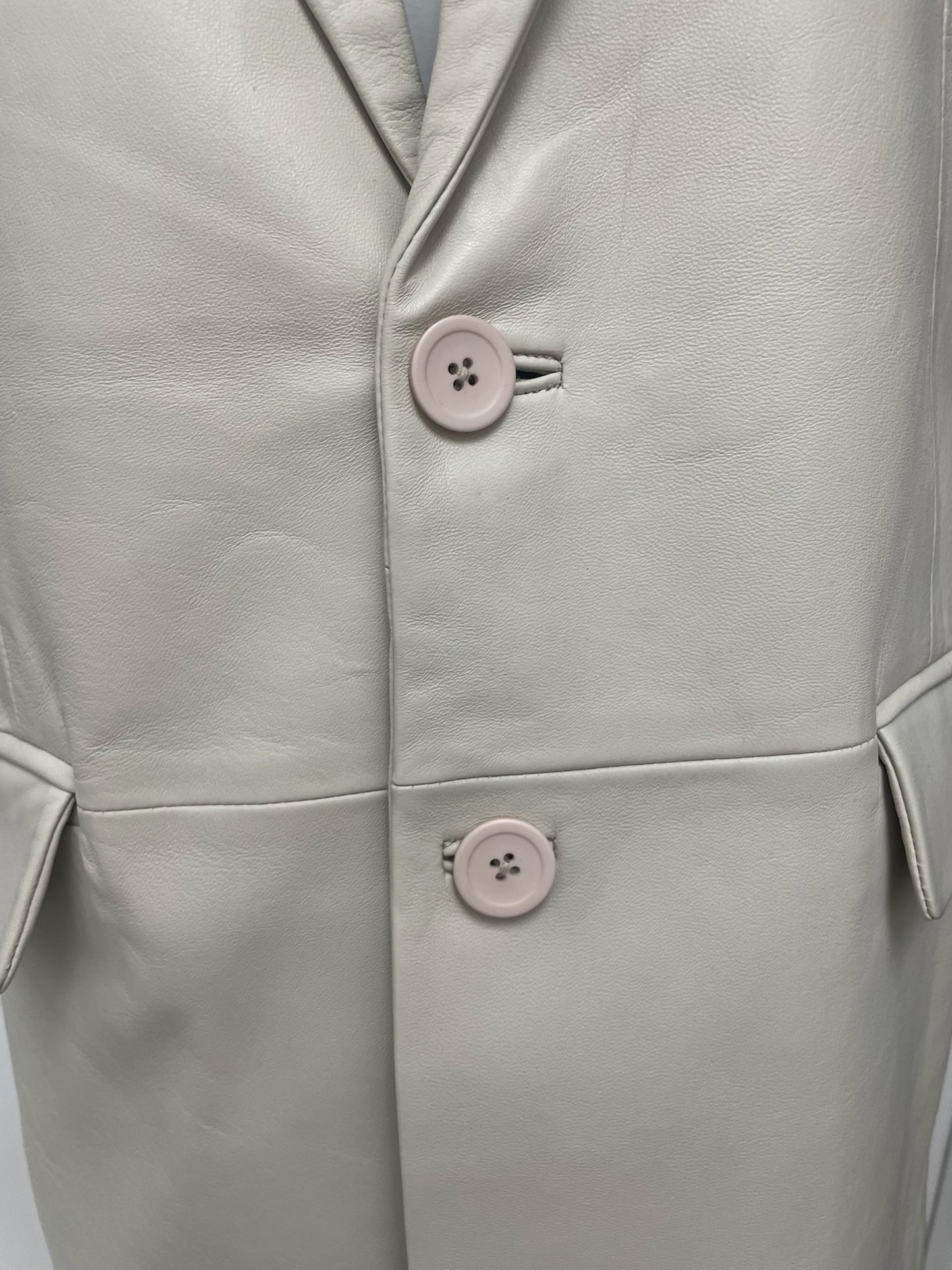 La Marque Cream Leather Vest Size S