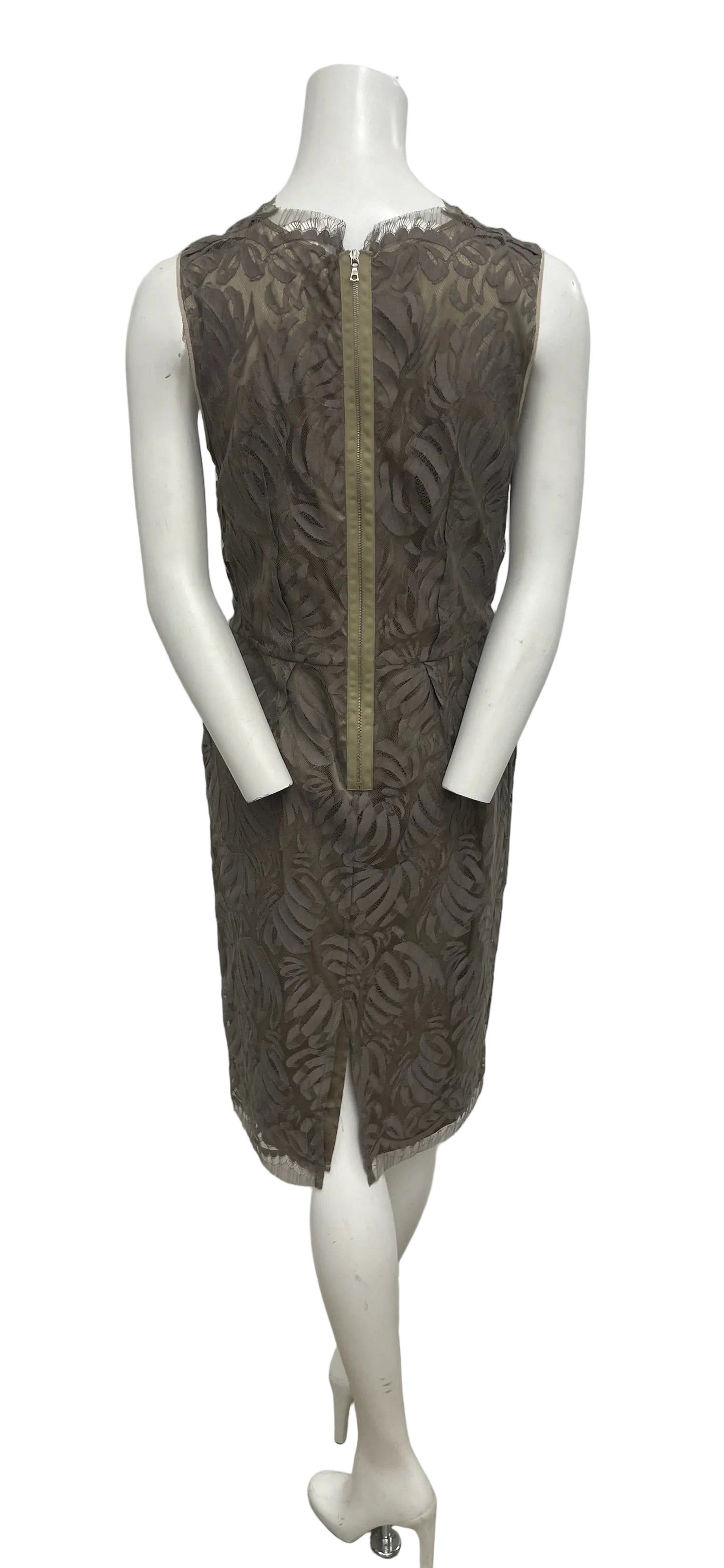Lida Baday Grey Sheath Dress Size 10