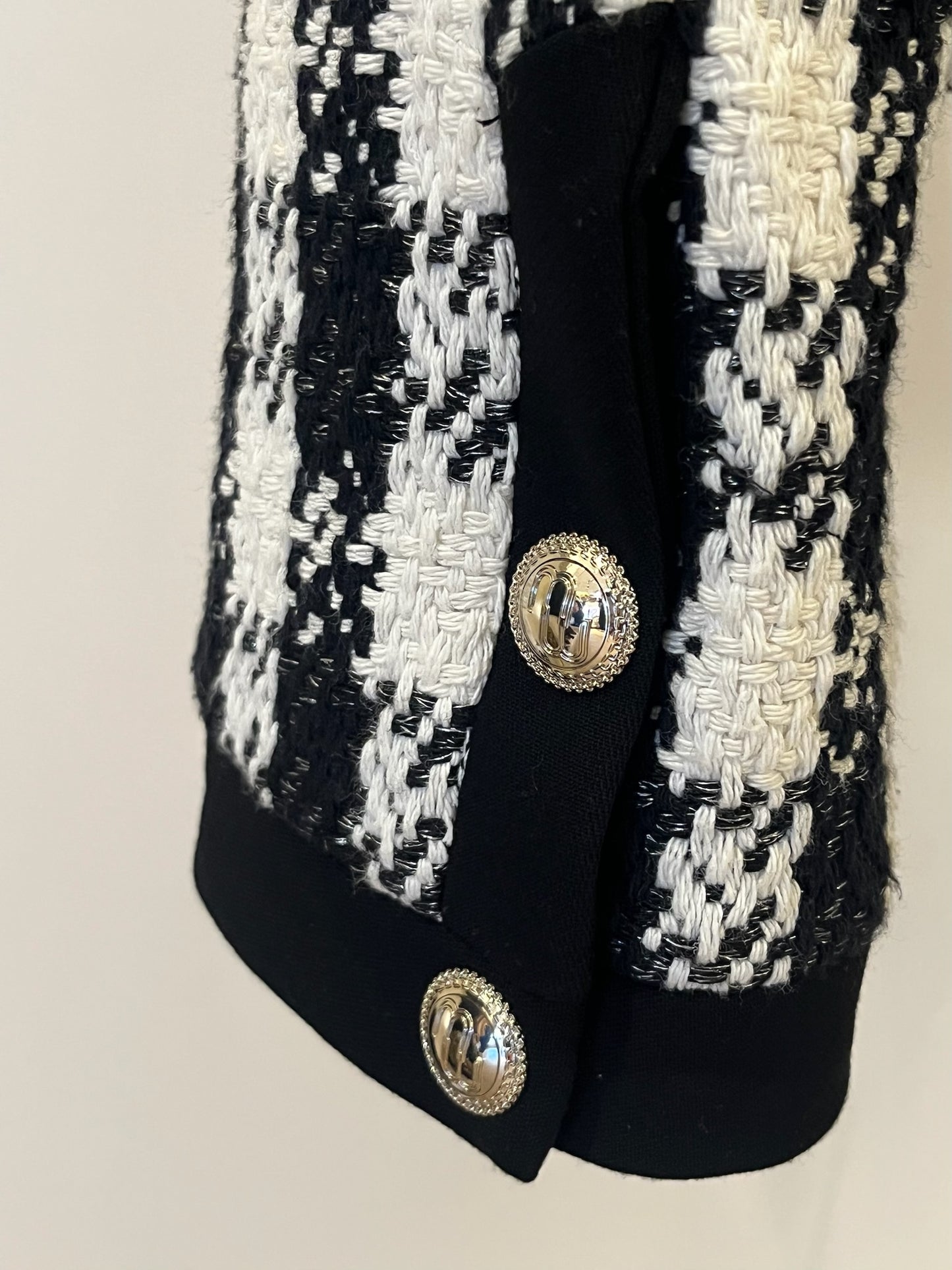 Maje Houndstooth Vicky Tweed Jacket Size 36