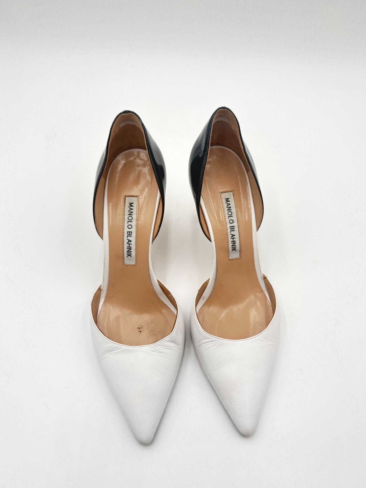 Manolo Blahnik B/W Pointed Toe Pumps Size 38