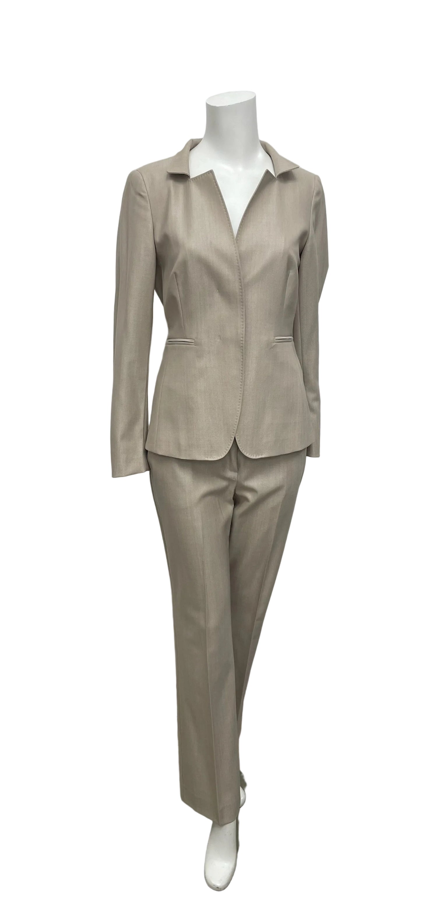 Max Mara Biege 3 Piece Suit Set Size 6US