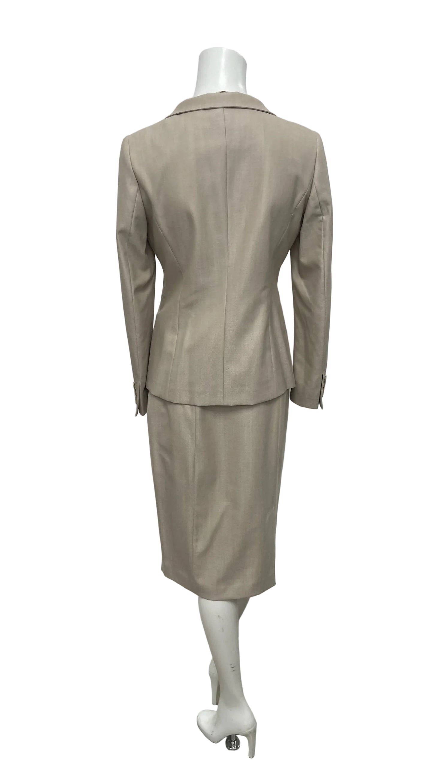 Max Mara Biege 3 Piece Suit Set Size 6US