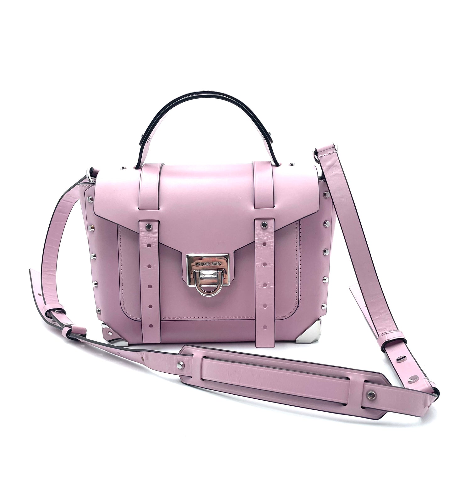 Michael Kors Pink Manhattan Top Handle Satchel