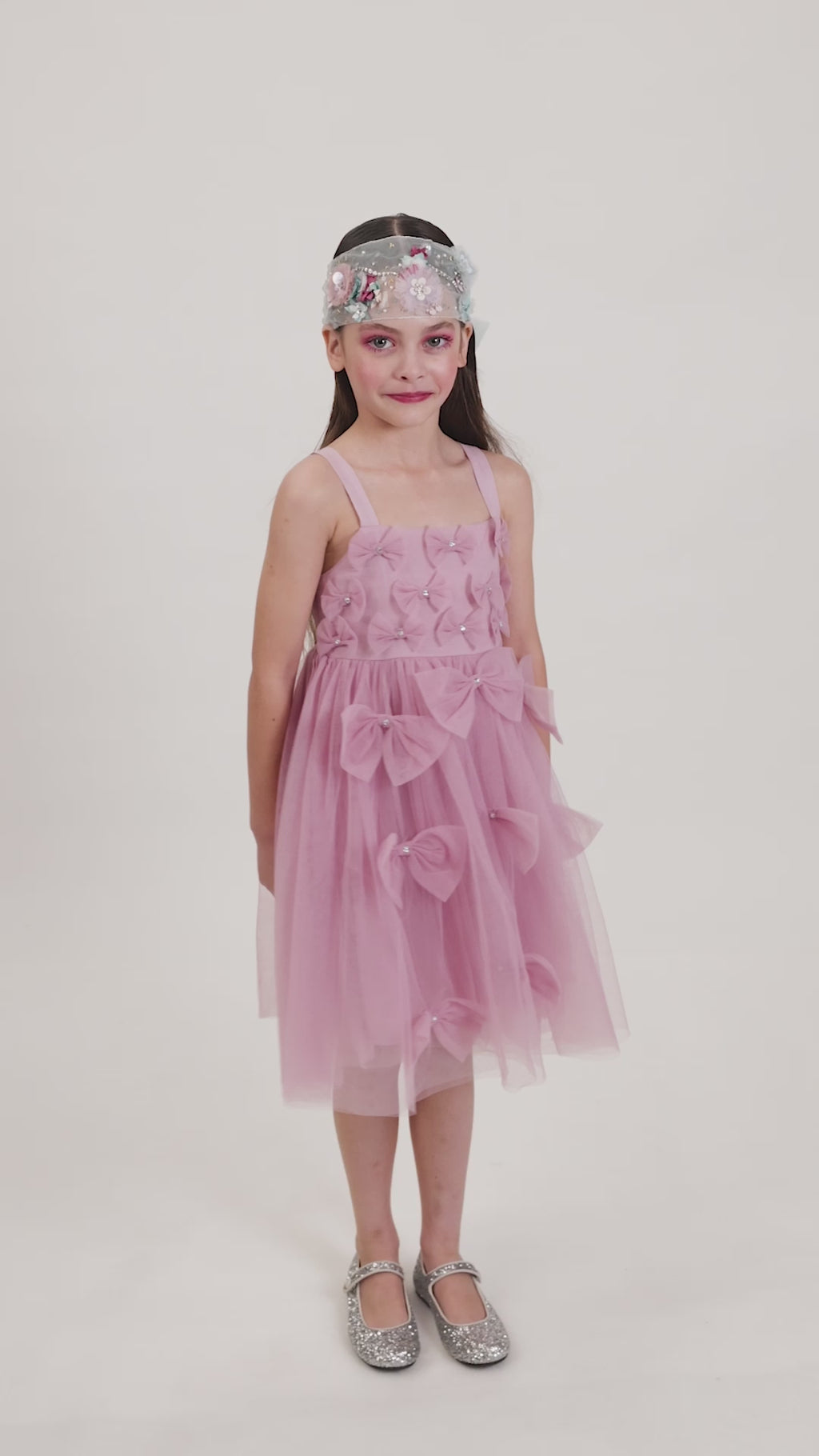 Penelope Bow Tulle Kids 8-9 Years Rental Only