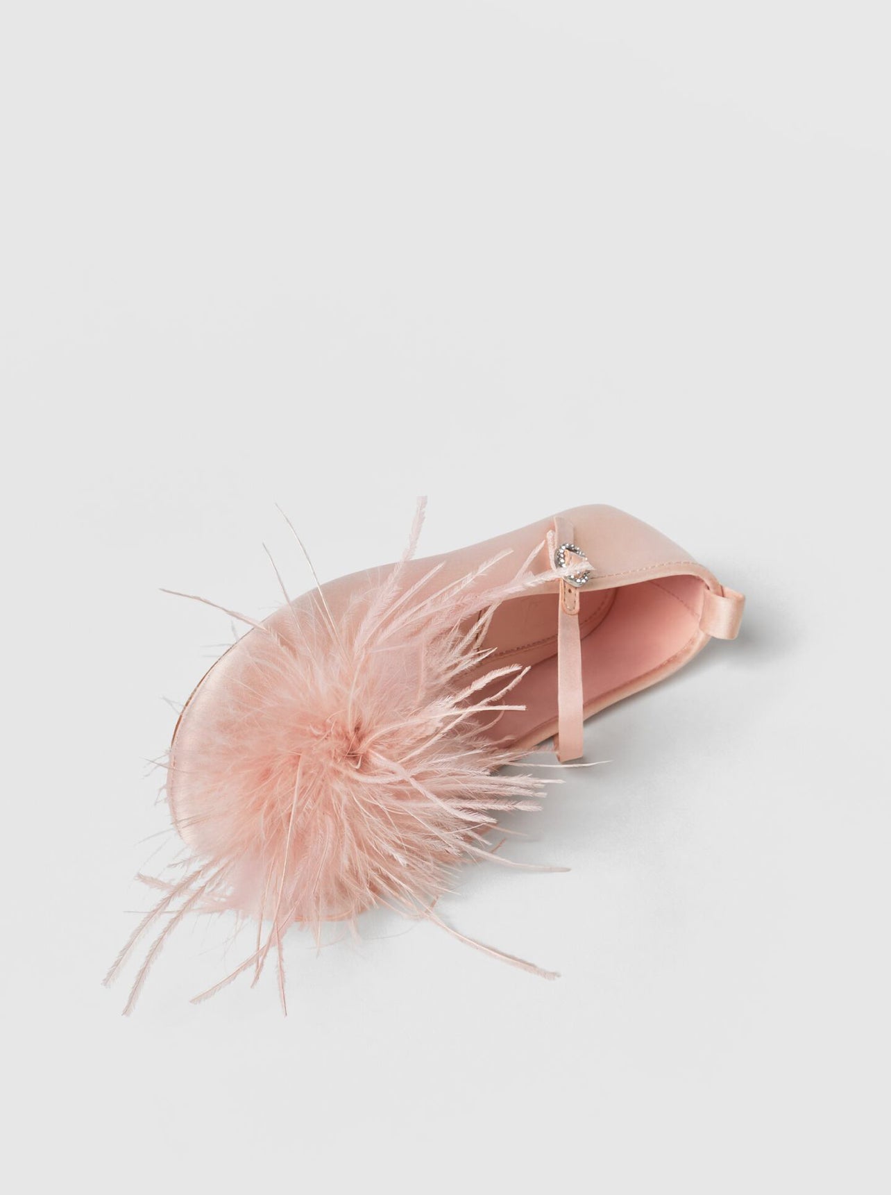 Pink Feather Ballet Flats Size 3 Girls ( Rental Online)