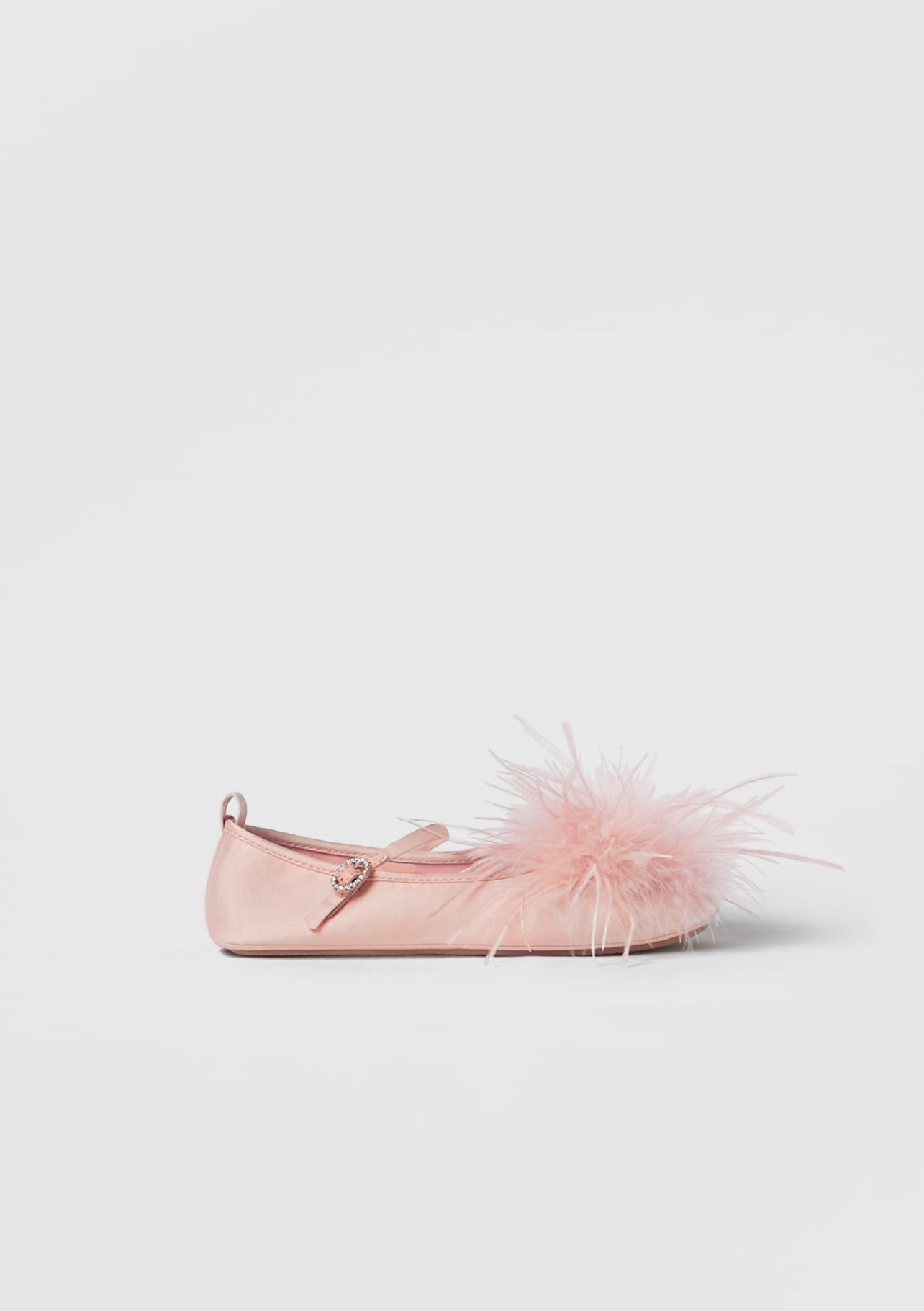 Pink Feather Ballet Flats Size 3 Girls ( Rental Online)