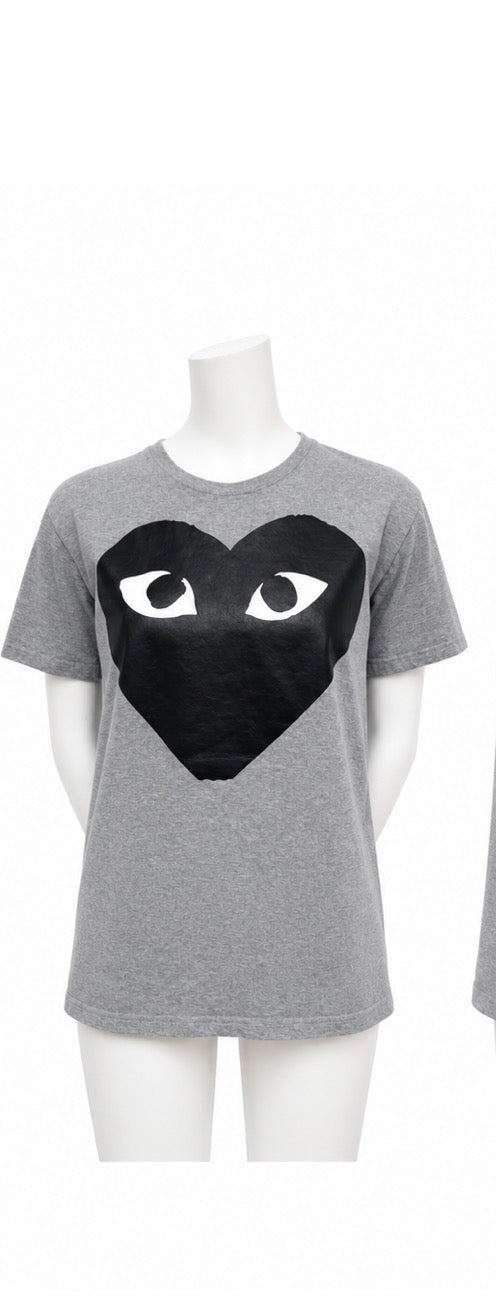 Play Comme Des Garçons Grey T Shirt Size S