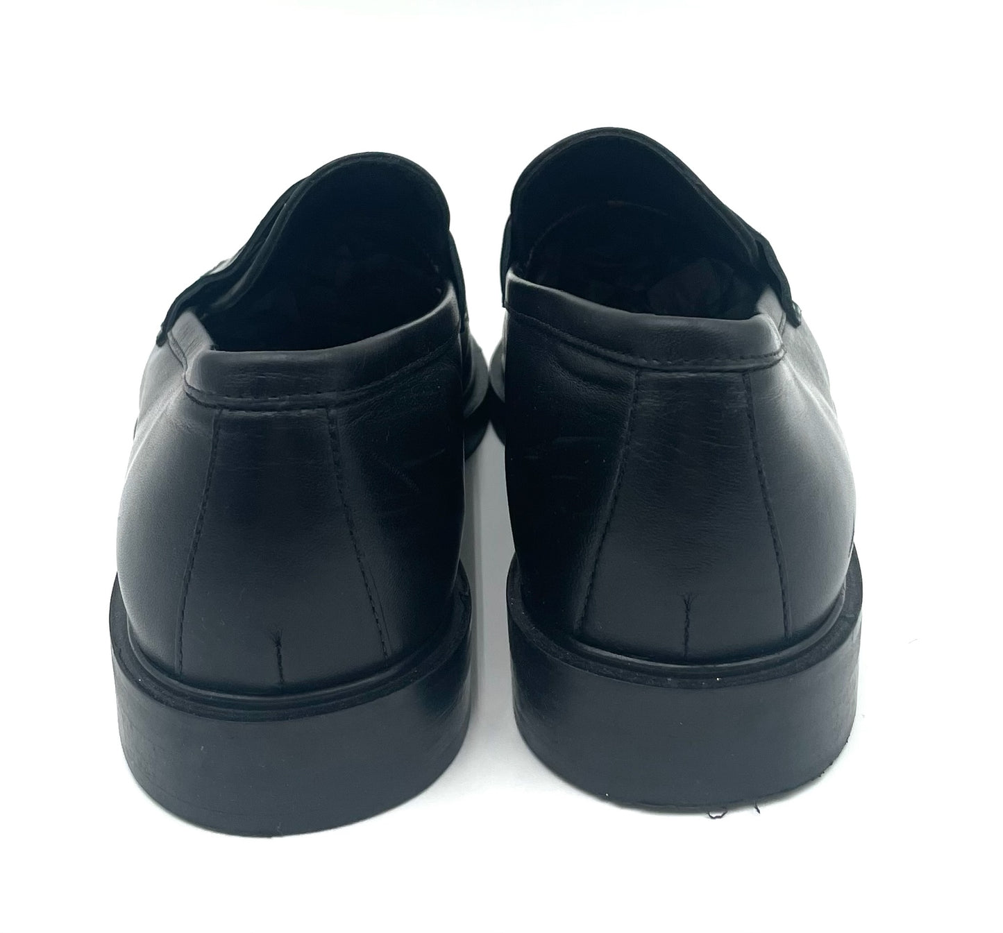 Poppy Barley Black Leather Loafers Size 7.5