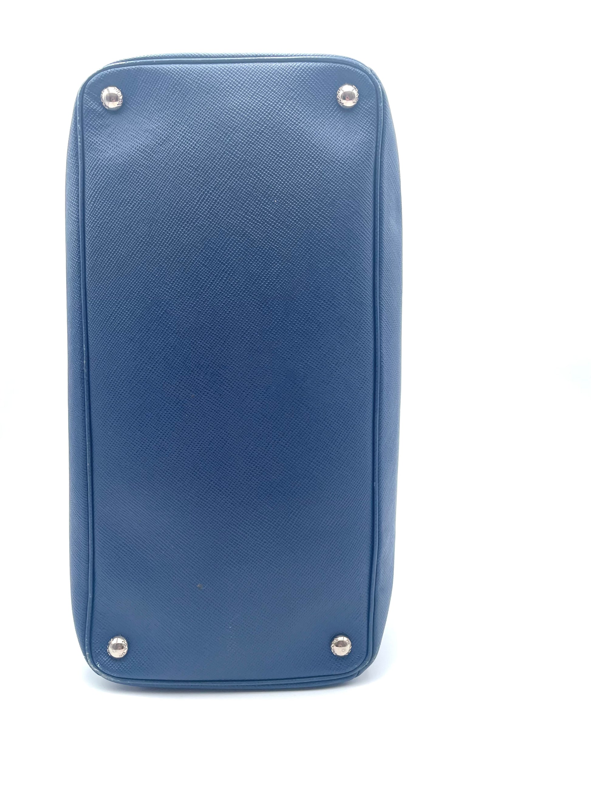 Prada Blue Saffiano Cuir Large Twin Tote – Joyce's Closet