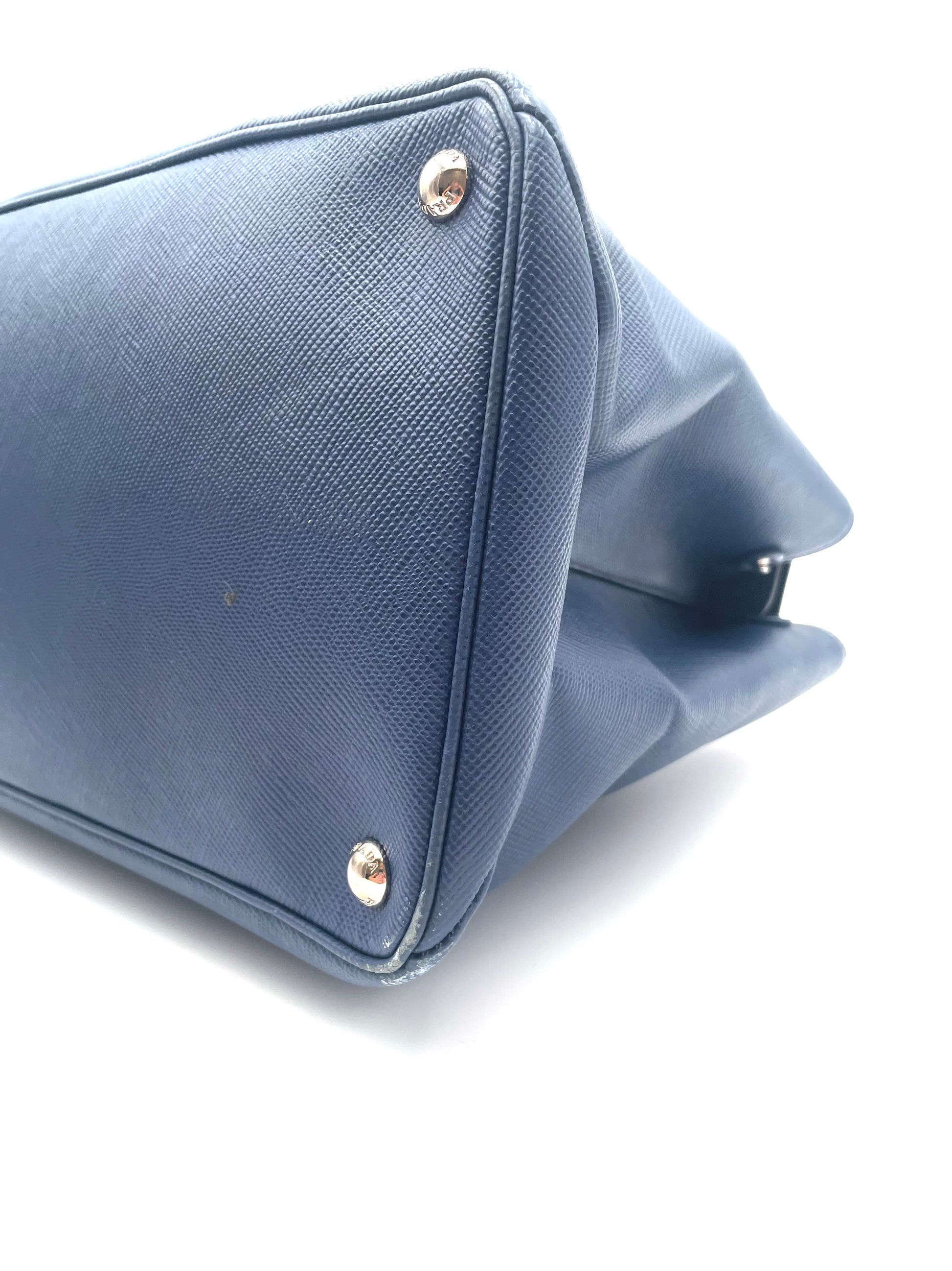 Prada Blue Saffiano Cuir Large Twin Tote – Joyce's Closet