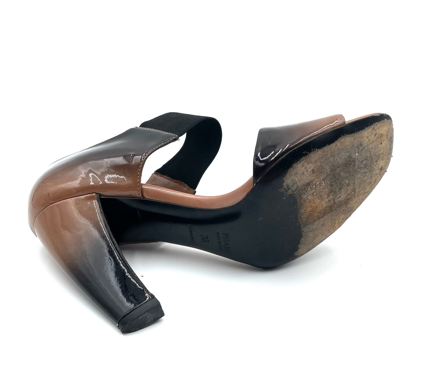 Prada Brown & Black Ombre Sandals Size 36