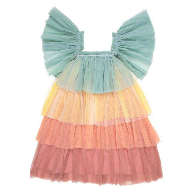 Rainbow Kids Multi-Color Tulle Size 3/4T Rental Only
