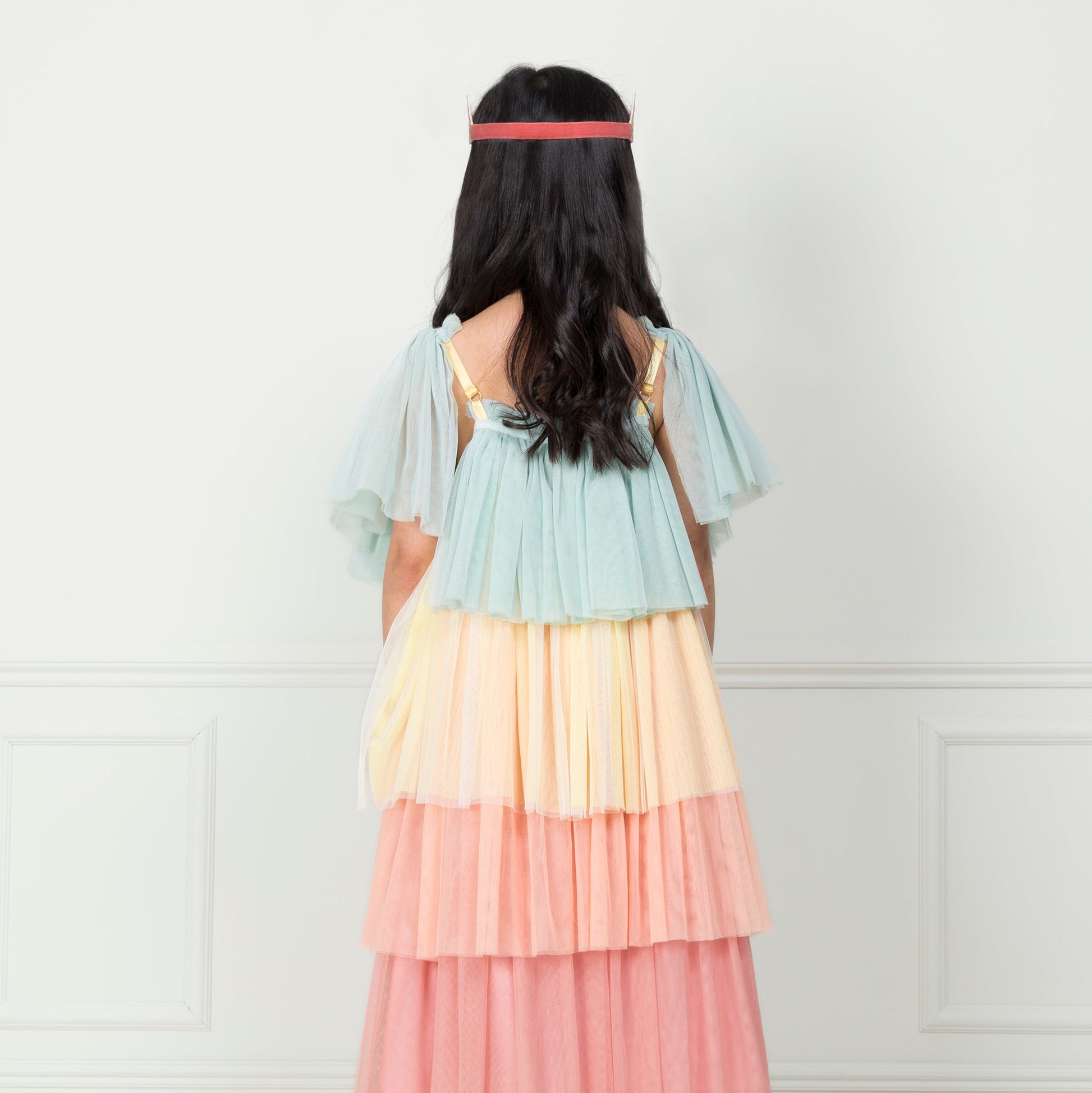 Rainbow Kids Multi-Color Tulle Size 3/4T Rental Only