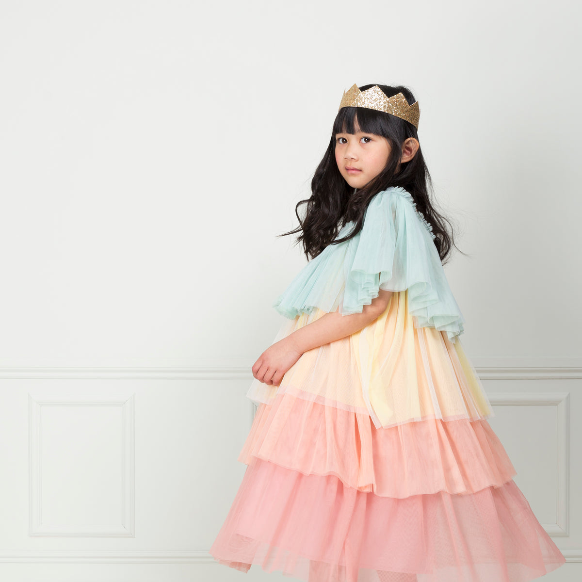 Rainbow Kids Multi-Color Tulle Size 3/4T Rental Only