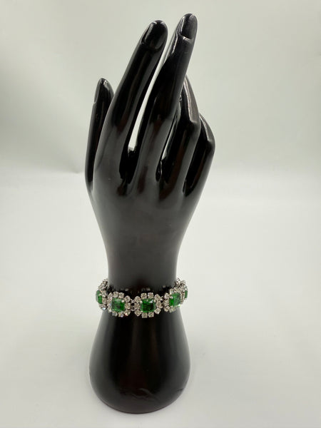 Rare 1972 Christian Dior Emerald & Glass Stone Bracelet – Joyce's