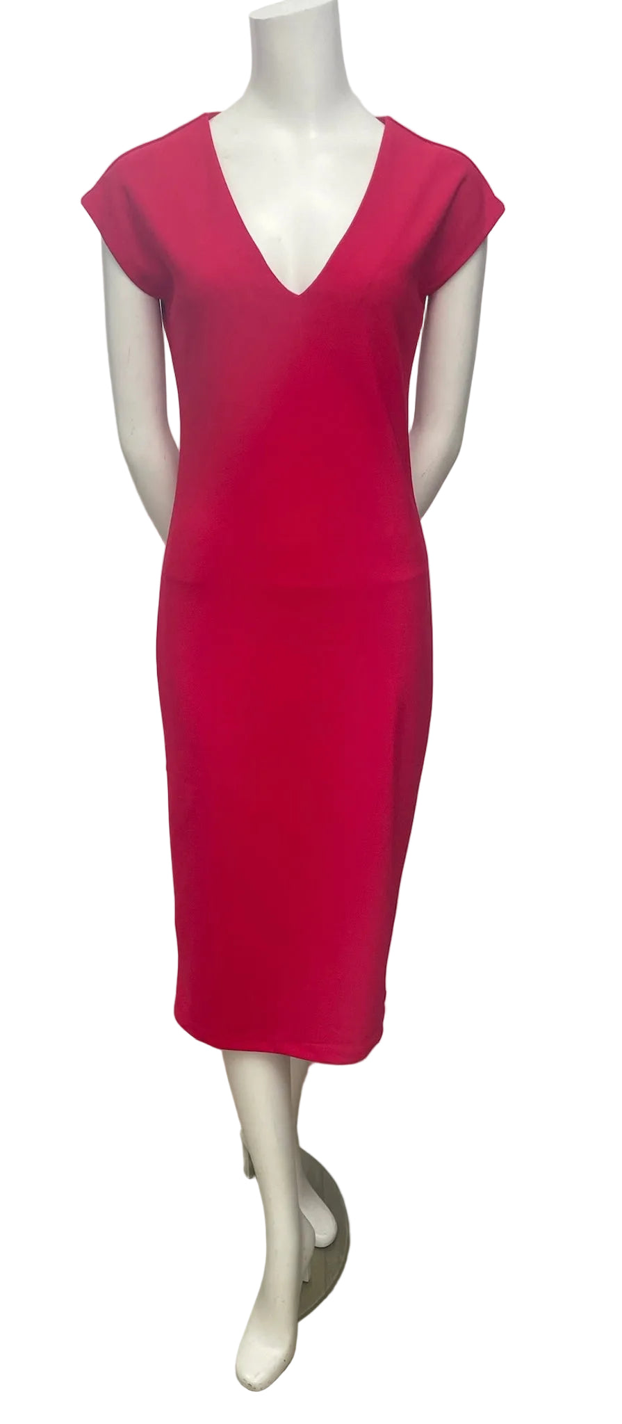 Reserved Red Cap Sleeve Sheath Dress Size M