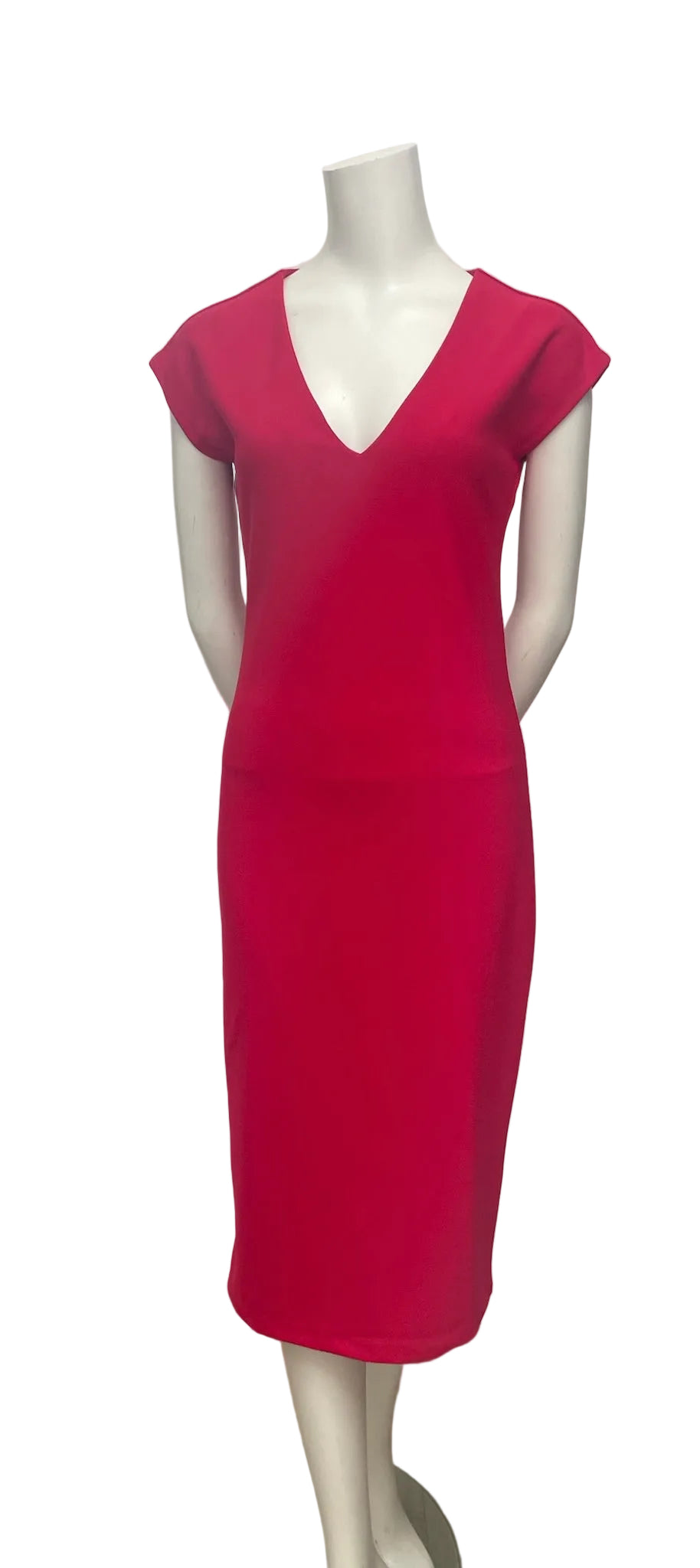 Reserved Red Cap Sleeve Sheath Dress Size M
